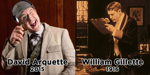 David Arquette and William Gillette as Sherlock Holmes
