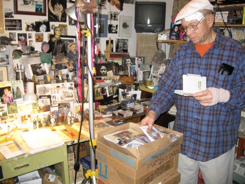 Bruce Baillie in his home office/archives, 2015