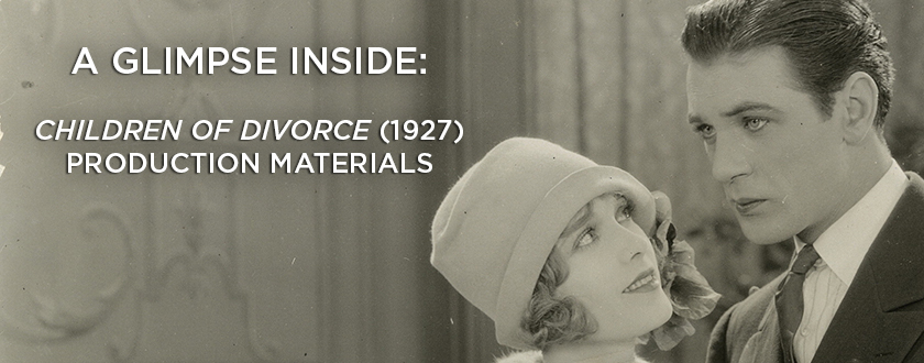 A Glimpse Inside: CHILDREN OF DIVORCE Production Materials